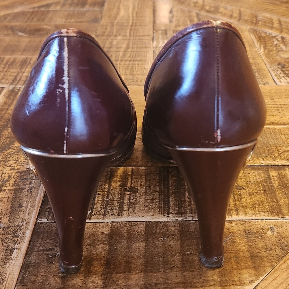 Vintage Gucci Made in Italy Brown Pumps Size 39.5 - Picture 2 of 14